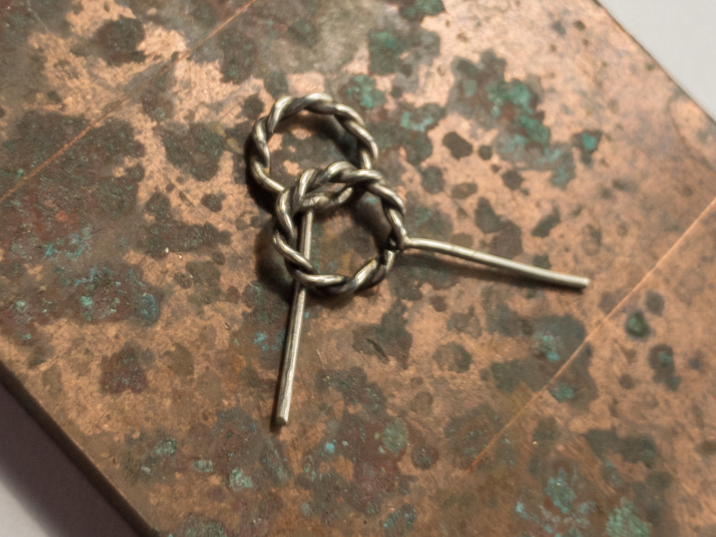 Twisted Silver Stud Earrings