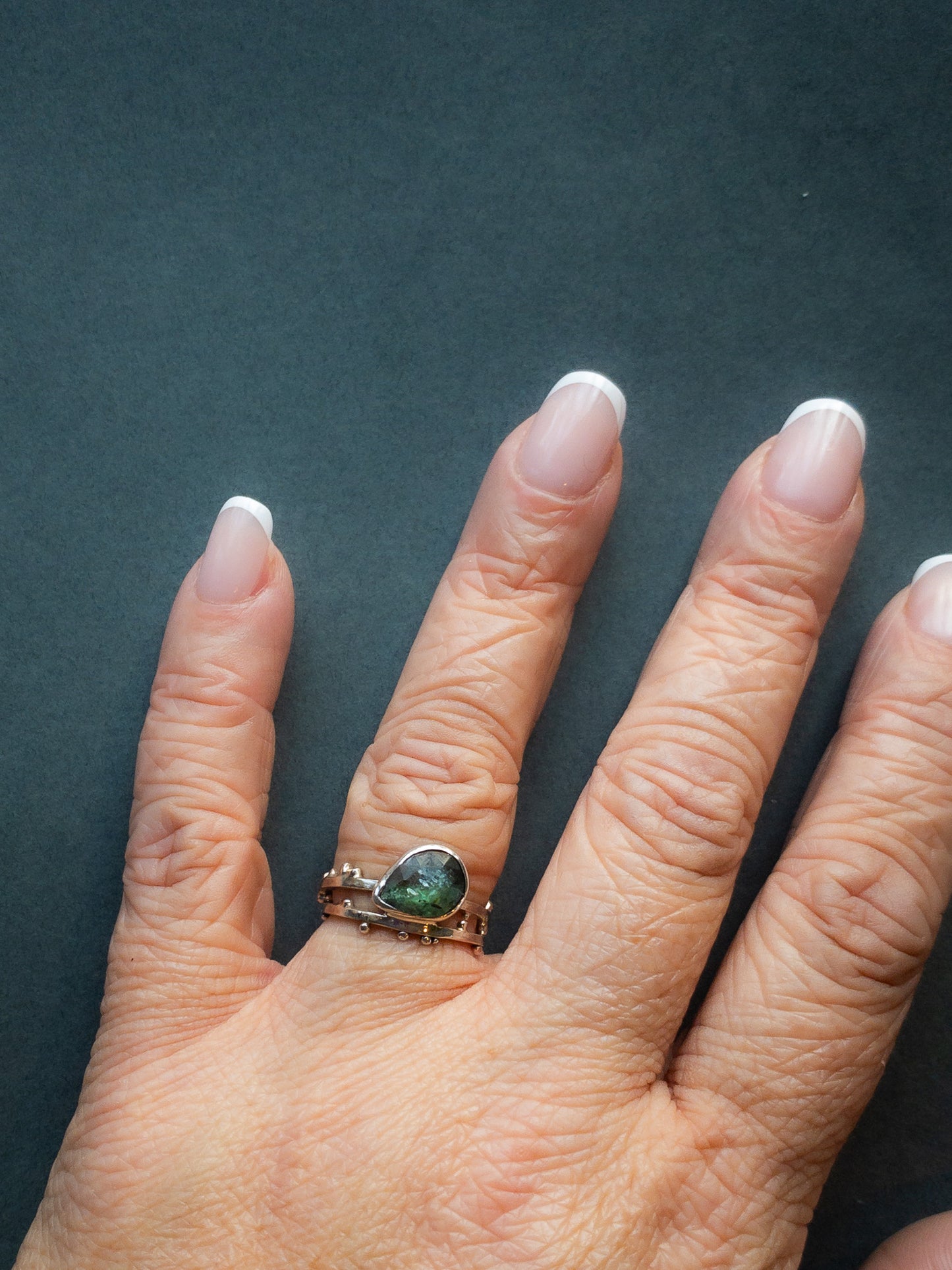 Sterling Pebble Ring - Stacking or Single