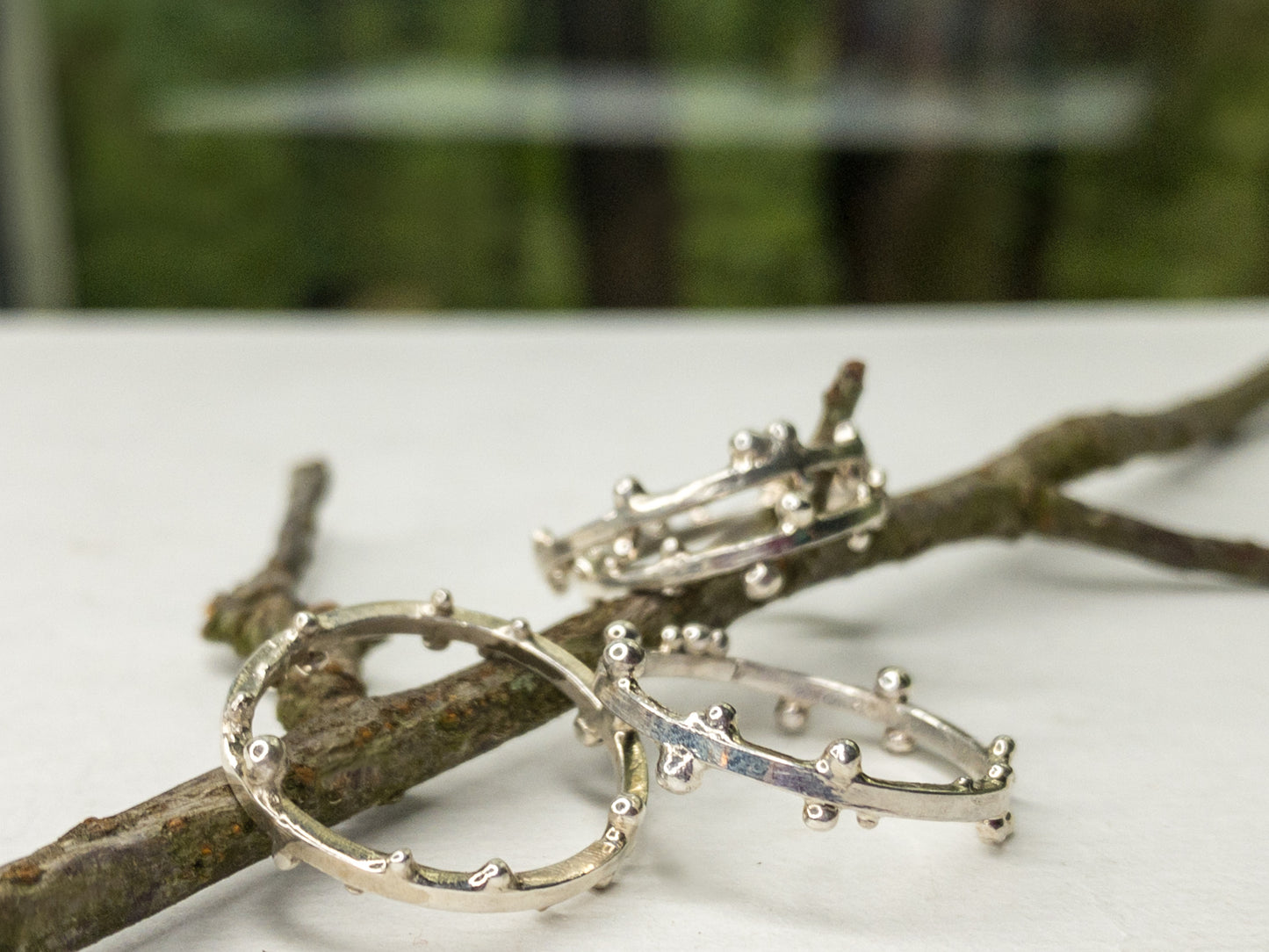 Sterling Pebble Ring - Stacking or Single