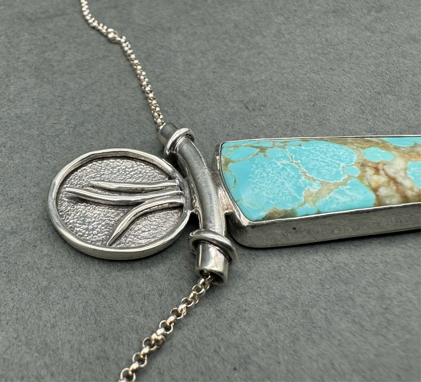 Emergence Recycled Silver and Turquoise Necklace