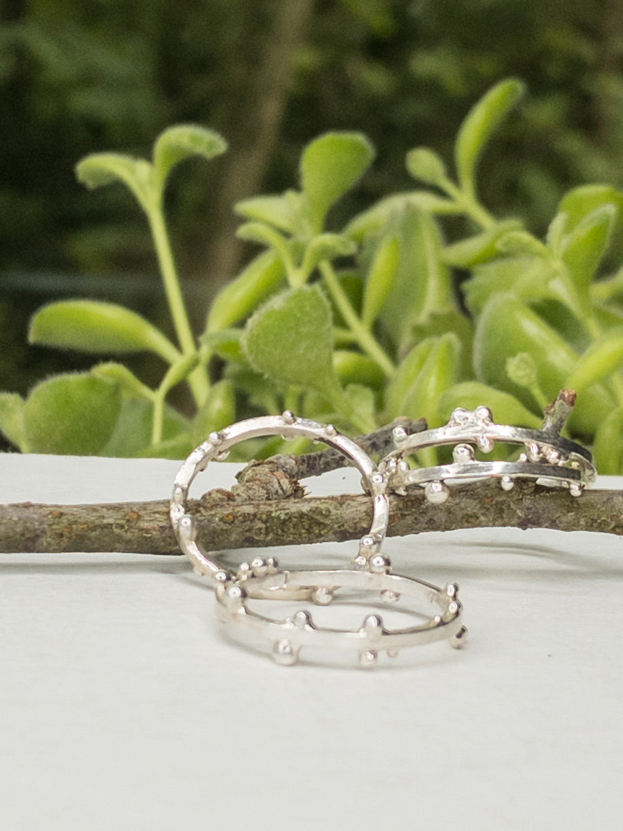 Sterling Pebble Ring - Stacking or Single