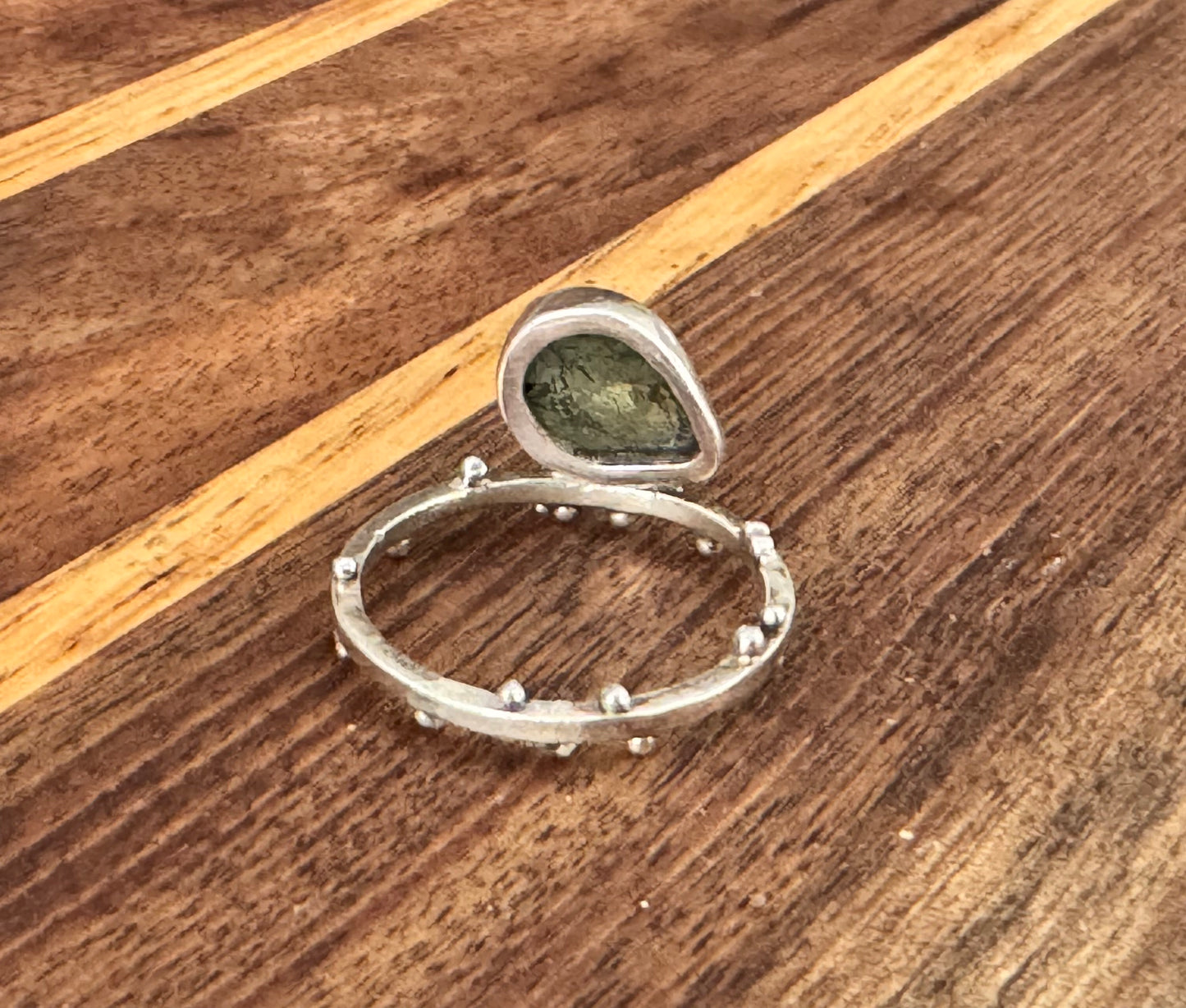 Mint Green Kyanite Seedling Ring in Sterling Silver