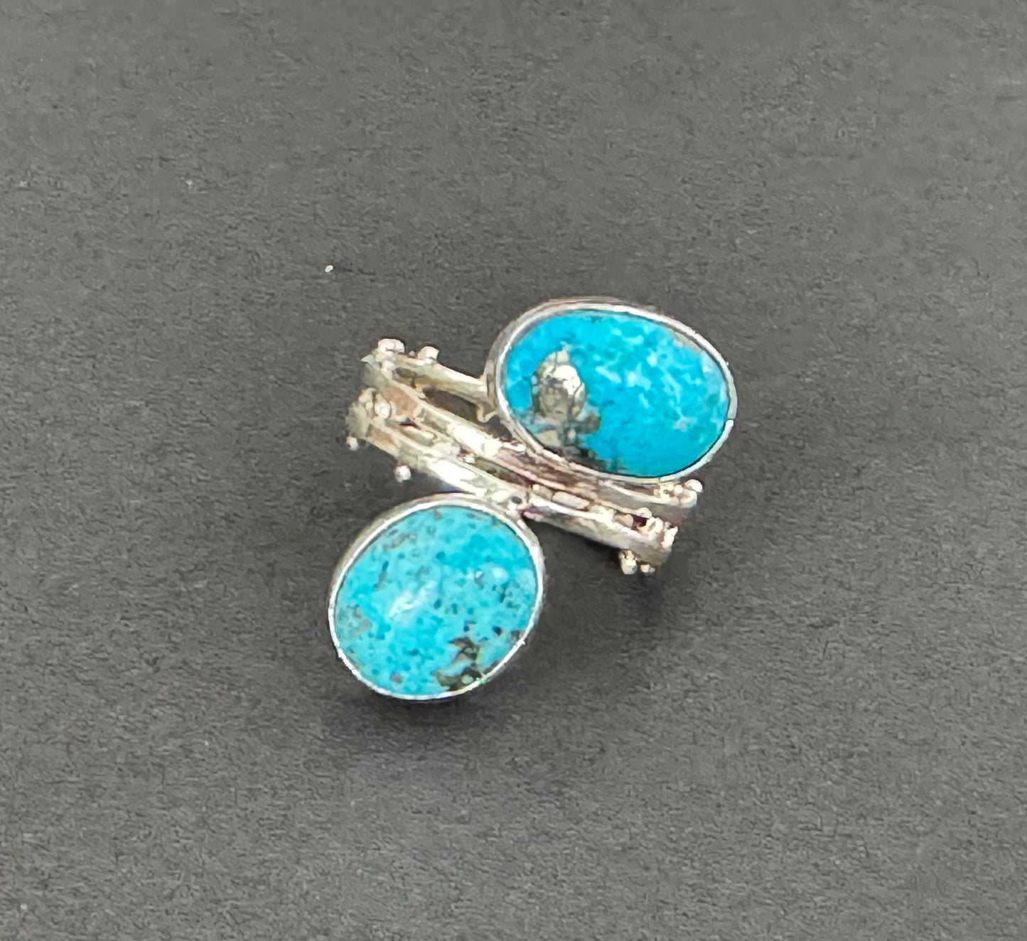Morenci Turquoise Seedling Ring in Sterling Silver