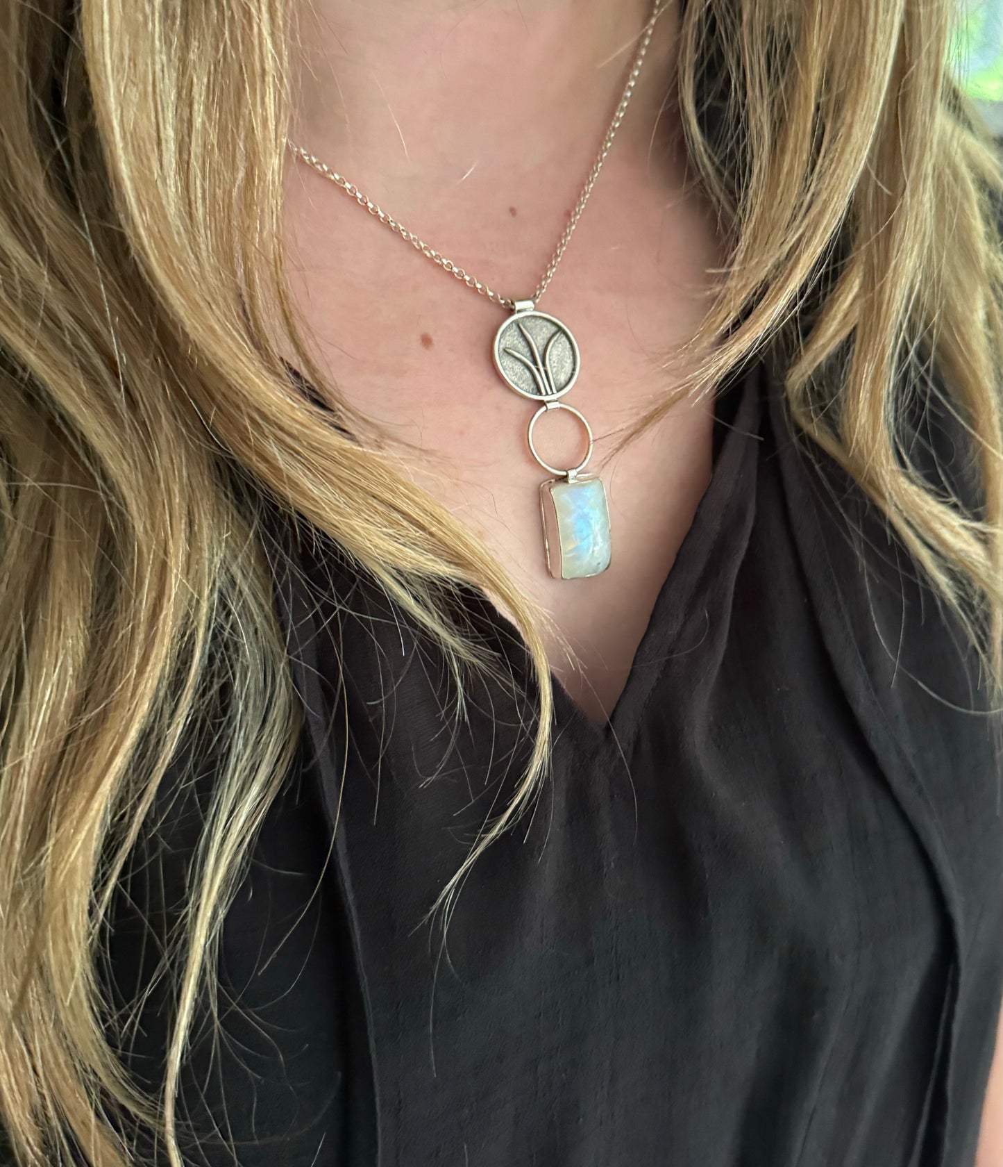 Emergence Moonstone Recycled Sterling Silver Necklace