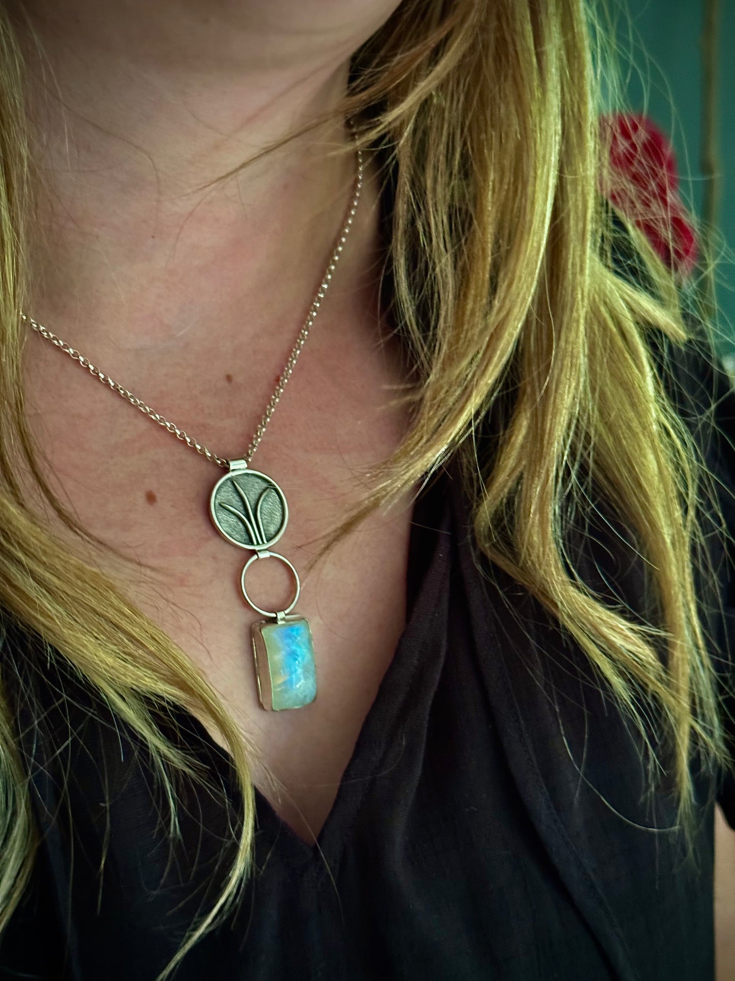 Emergence Moonstone Recycled Sterling Silver Necklace
