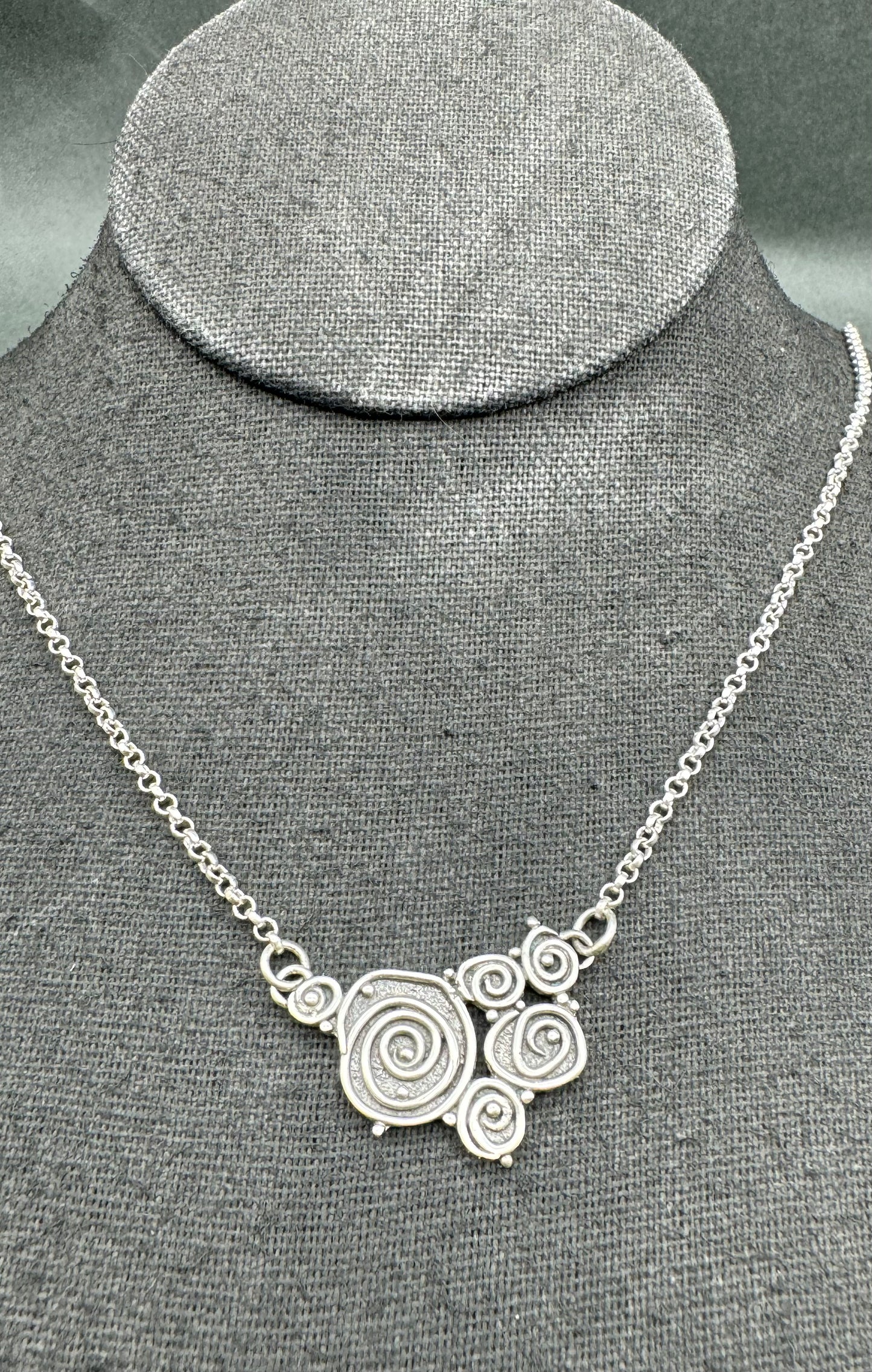 Tide Pool Sterling Silver Bib Necklace