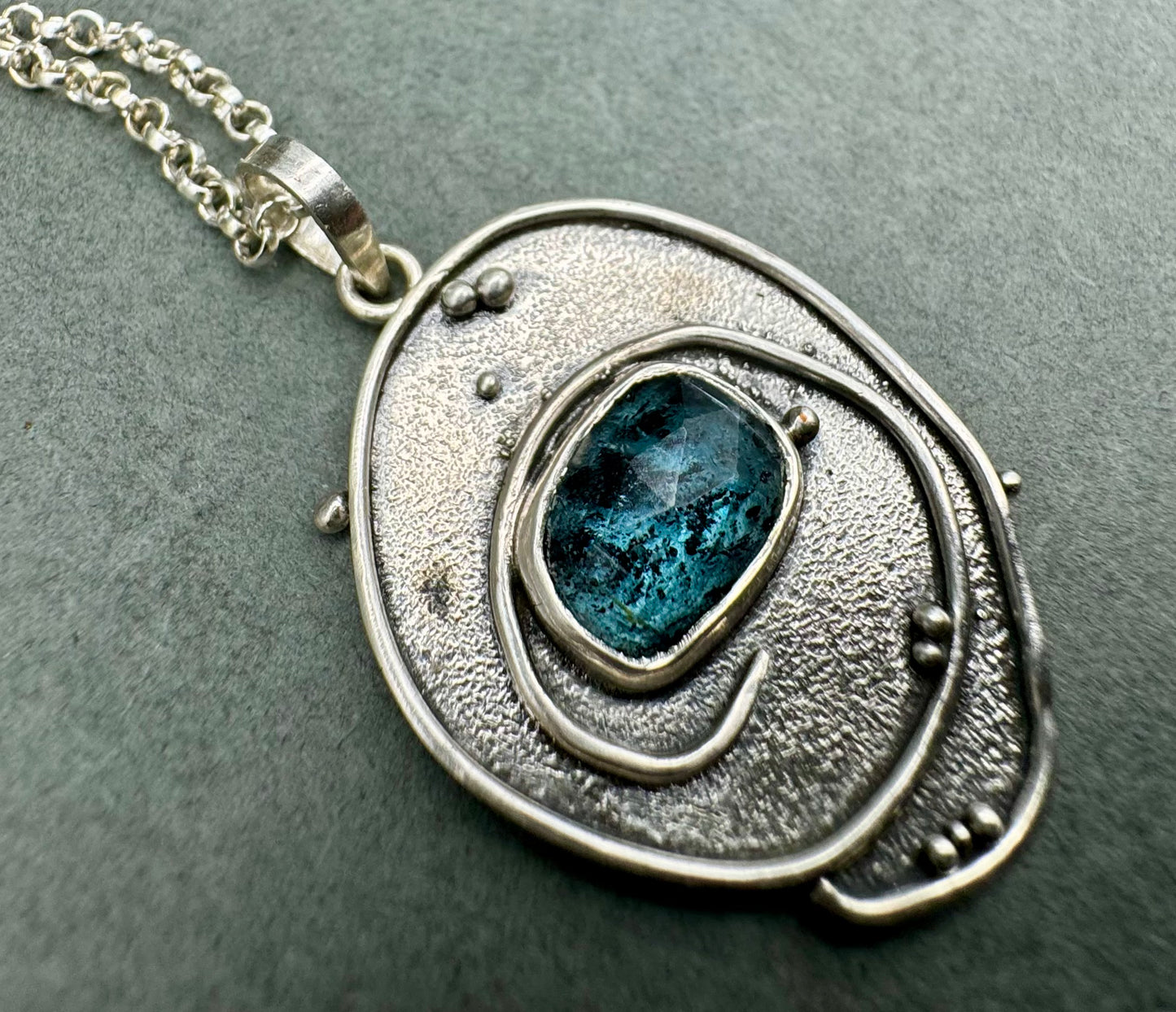 Kyanite and Sterling Silver Tide Pool