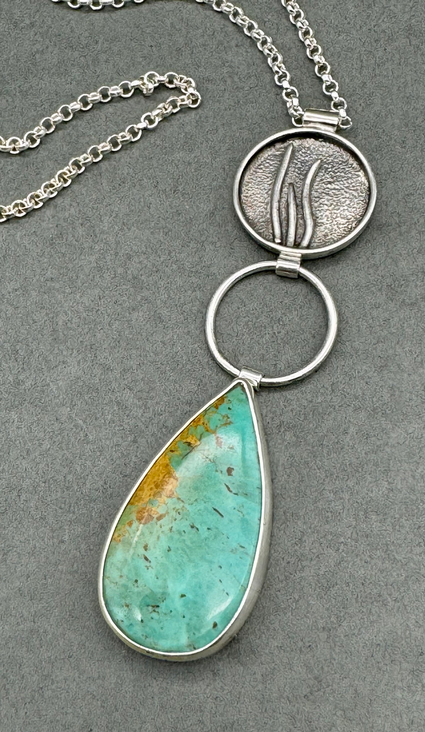 Emergence Green Turquoise and Sterling Silver