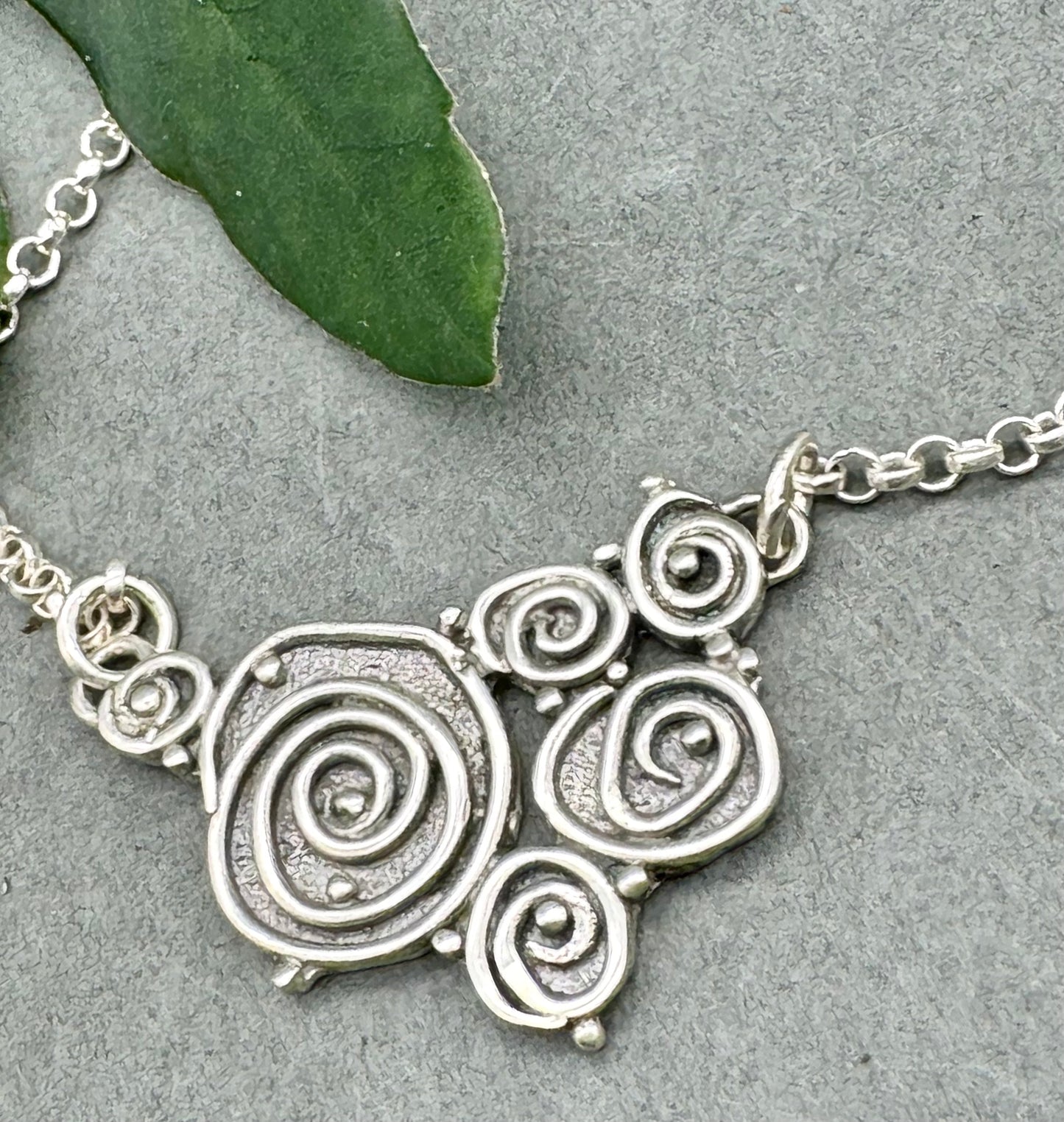Tide Pool Sterling Silver Bib Necklace