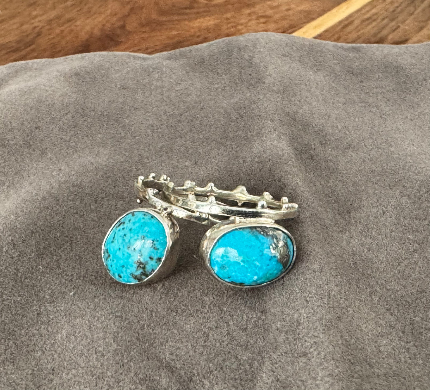 Morenci Turquoise Seedling Ring in Sterling Silver