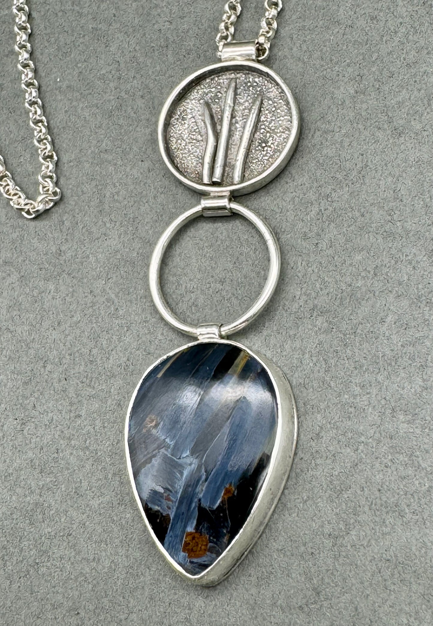 Emergence Pietersite and Sterling Silver Necklace