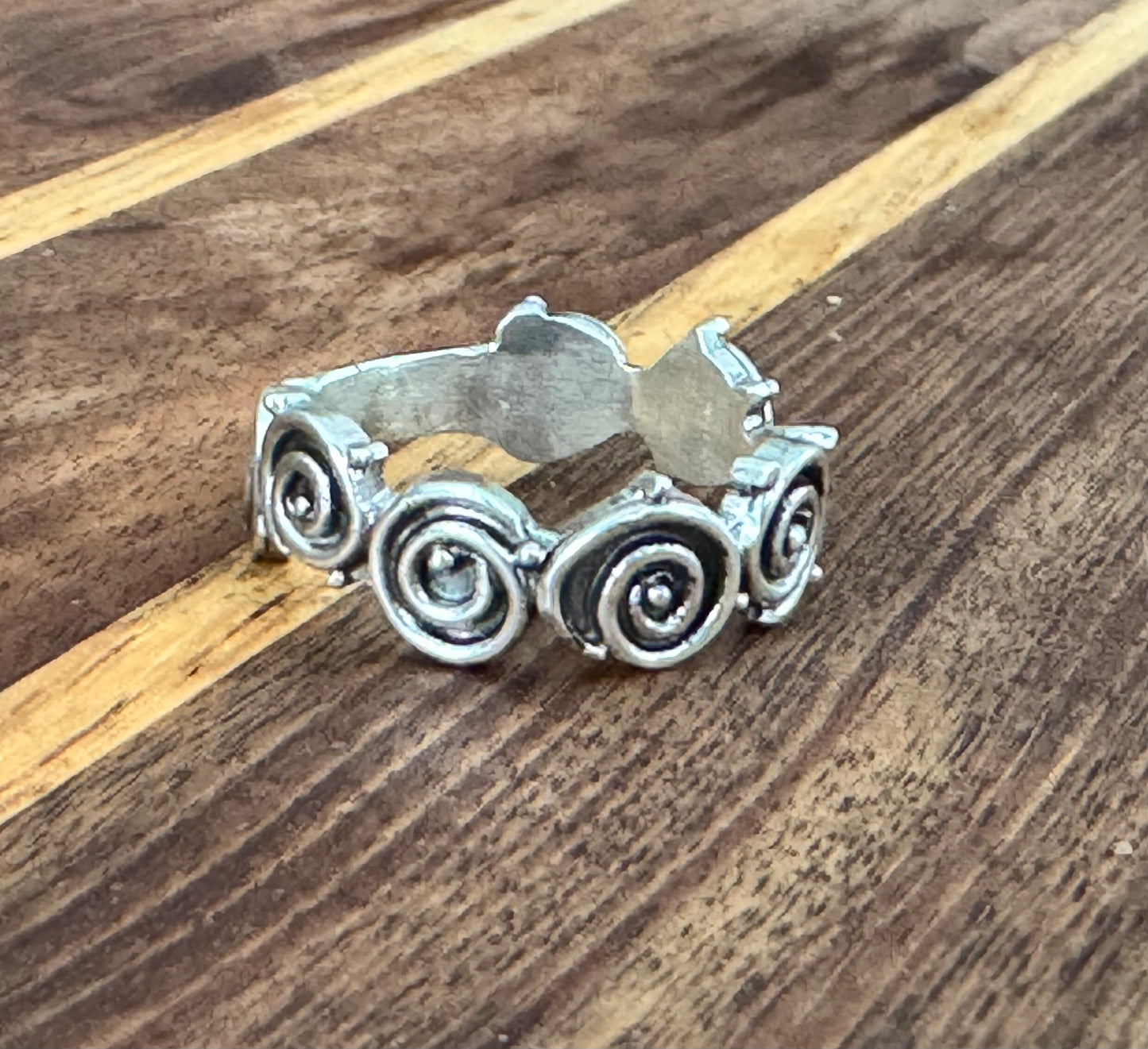 Tidepool Swirl Eternity Band in Sterling Silver