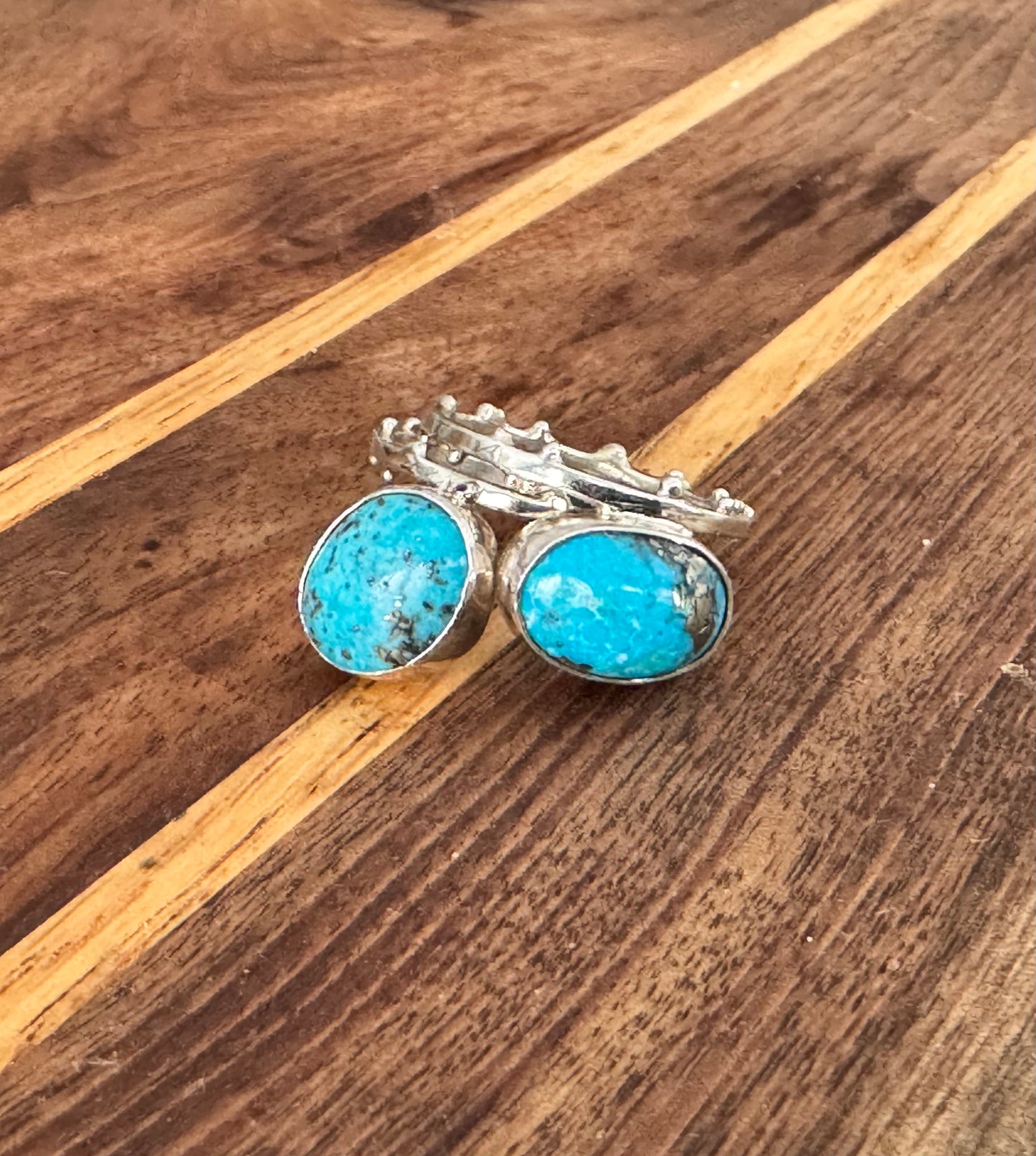Morenci Turquoise Seedling Ring in Sterling Silver