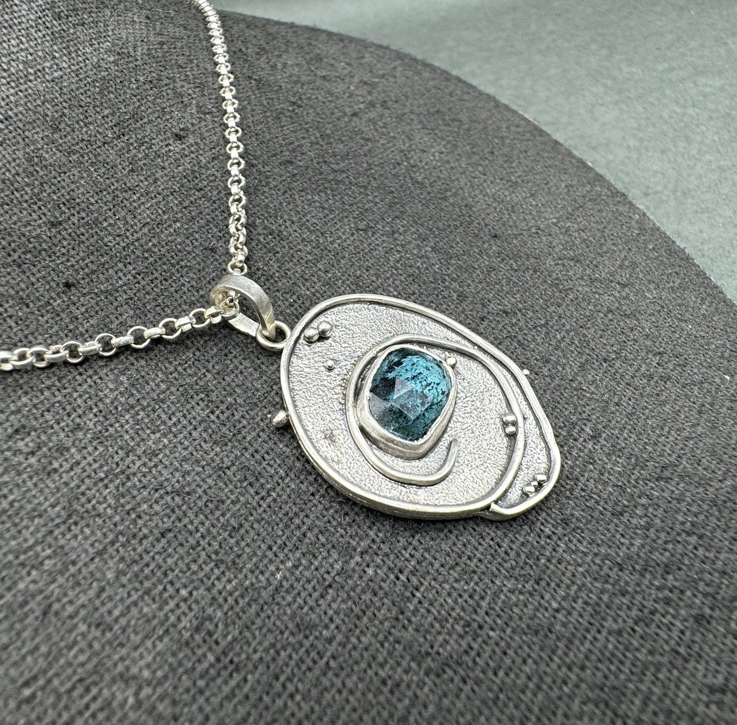Kyanite and Sterling Silver Tide Pool