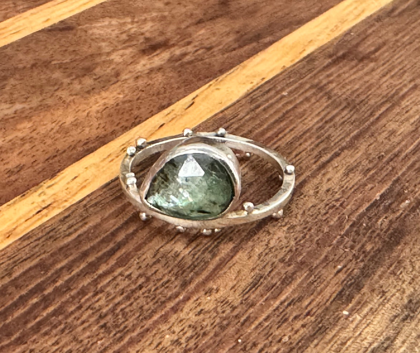 Mint Green Kyanite Seedling Ring in Sterling Silver