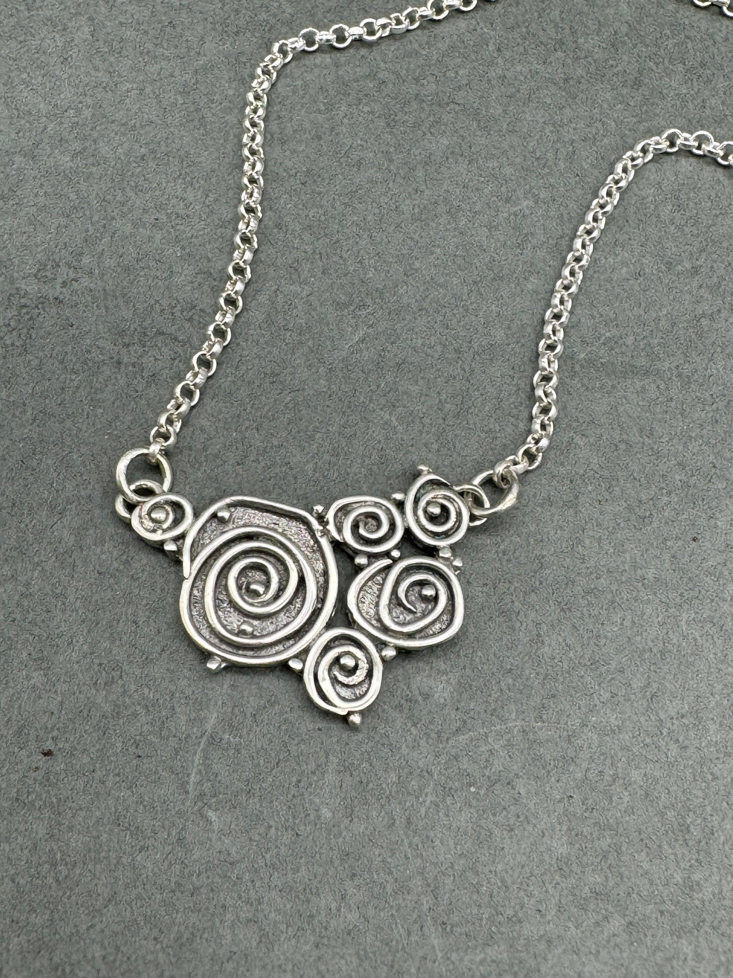 Tide Pool Sterling Silver Bib Necklace