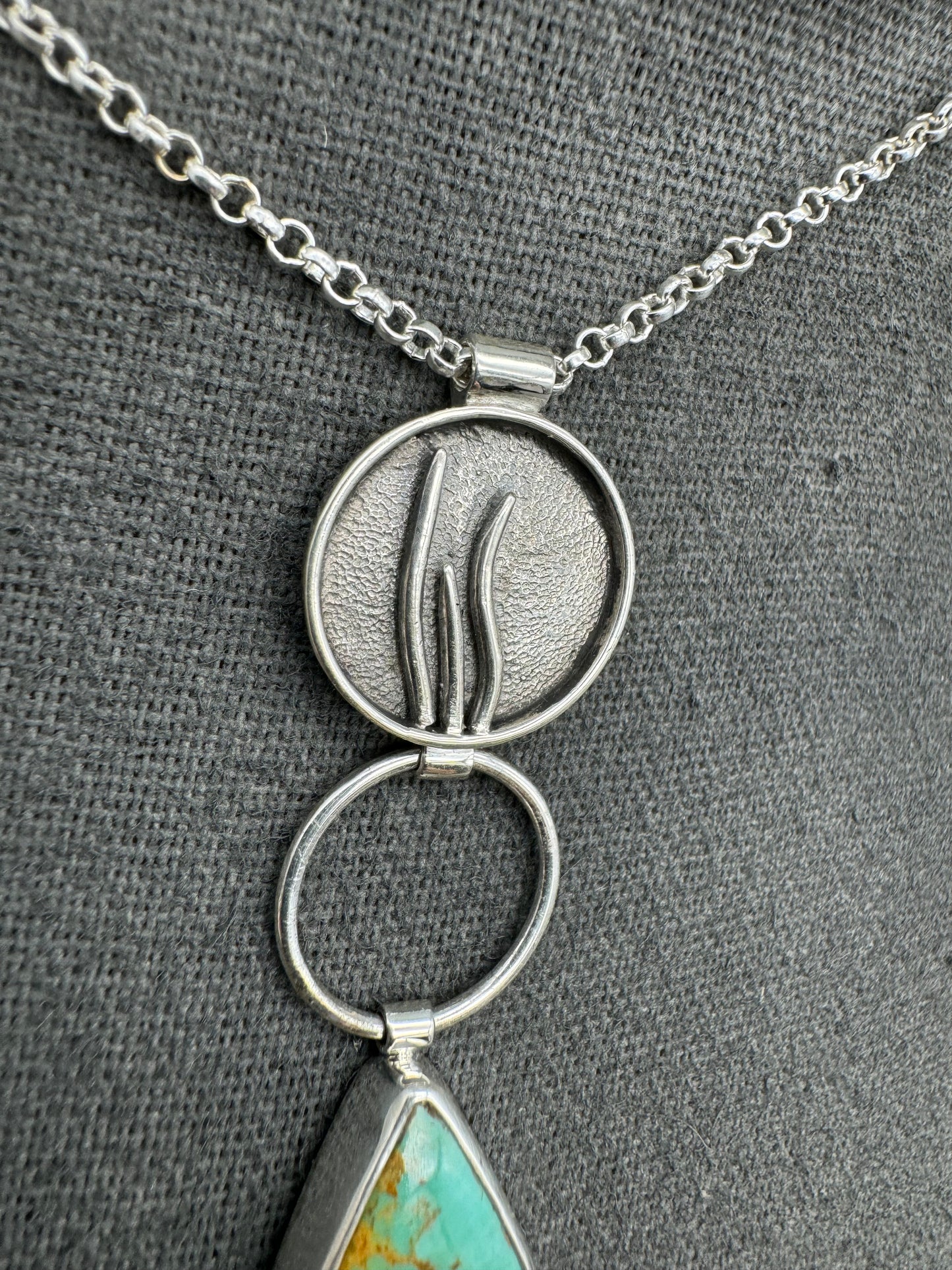 Emergence Green Turquoise and Sterling Silver