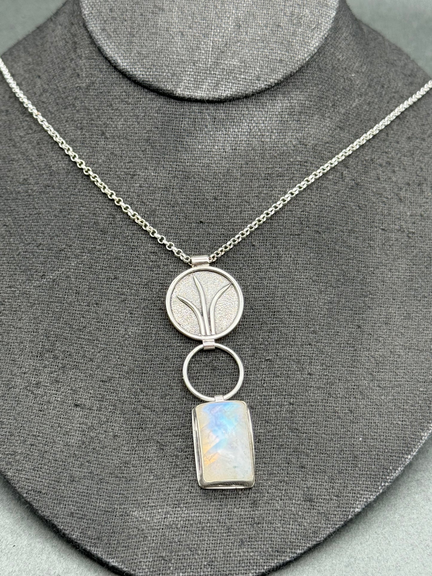 Emergence Moonstone Recycled Sterling Silver Necklace