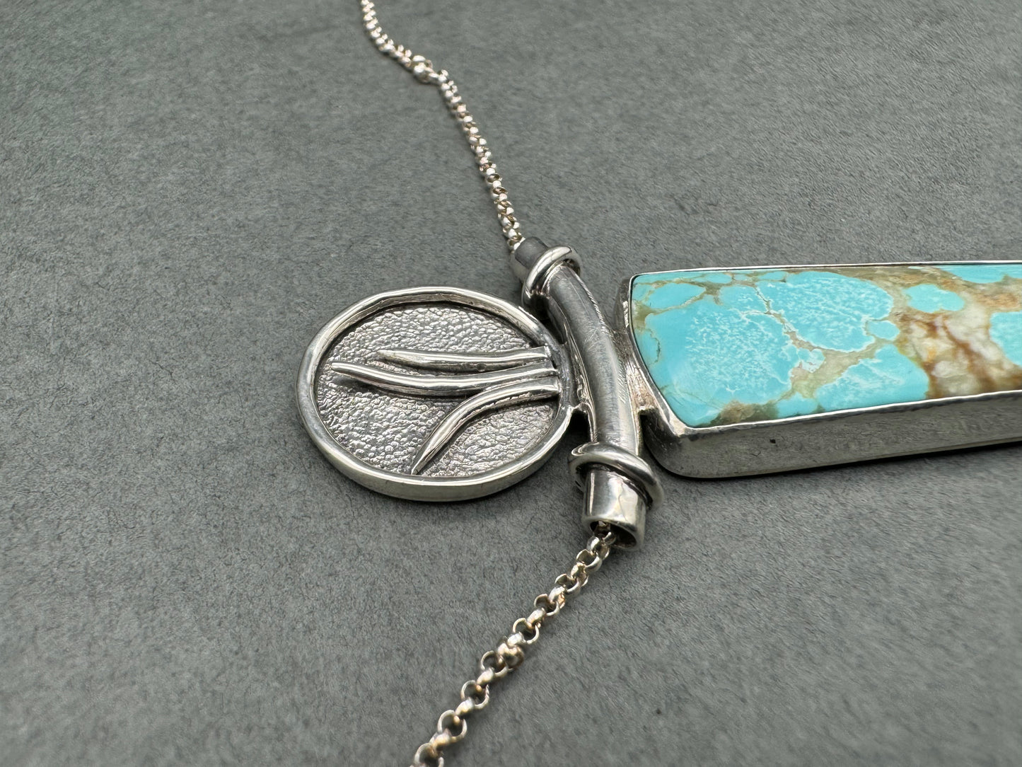 Emergence Recycled Silver and Turquoise Necklace