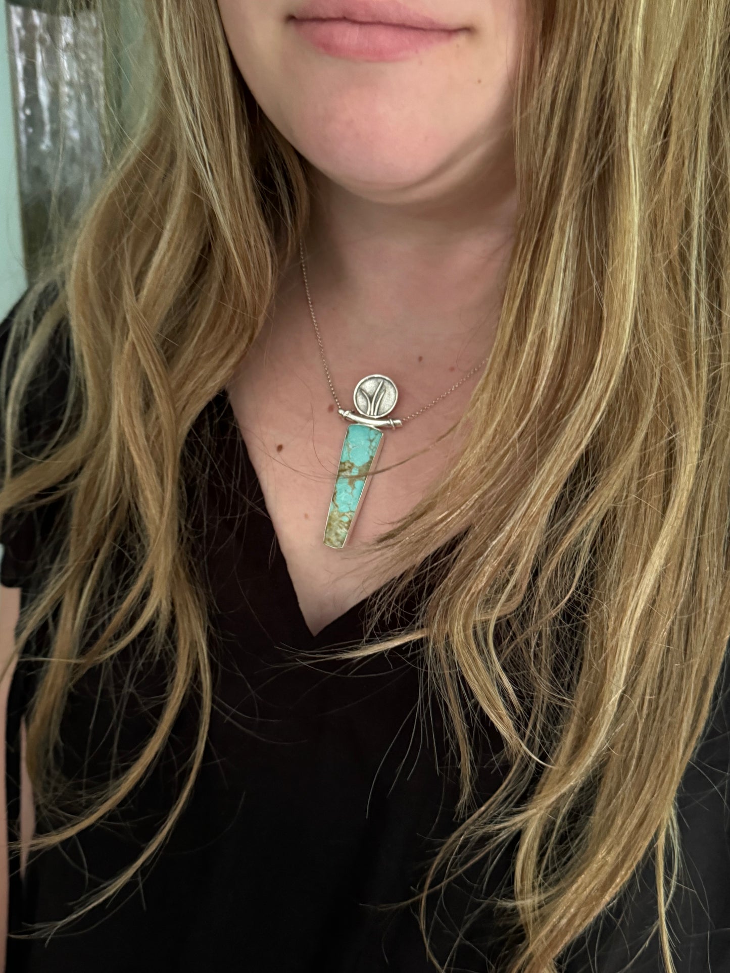 Emergence Recycled Silver and Turquoise Necklace
