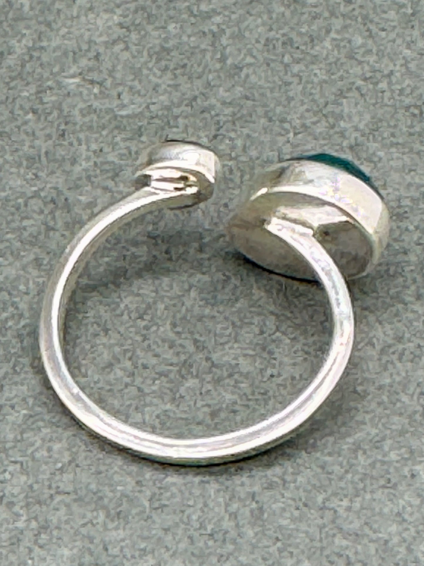 Grandiderite and Purple Spinel Split Ring in Sterling Silver