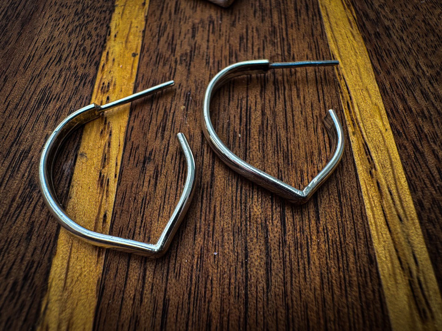 Sterling Silver Lotus Hoop Earrings