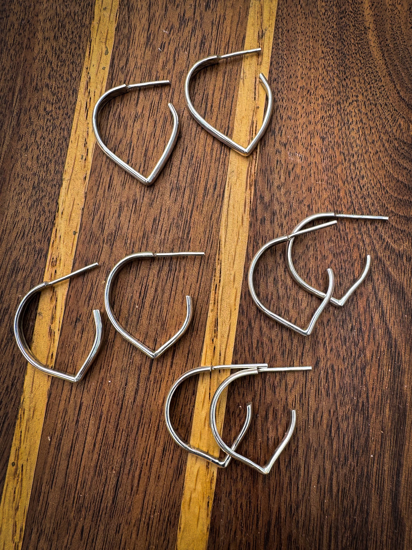 Sterling Silver Lotus Hoop Earrings