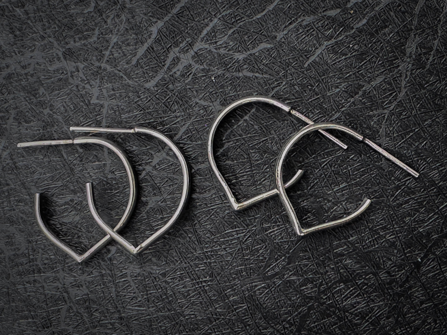 Sterling Silver Lotus Hoop Earrings