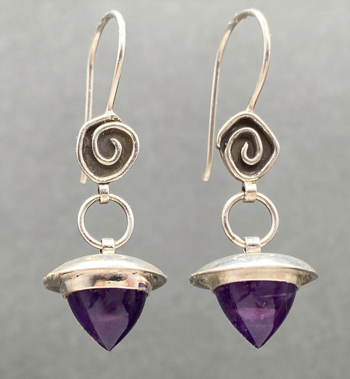 Vessel Amethyst Tide Pool Sterling Silver Drop Earrings