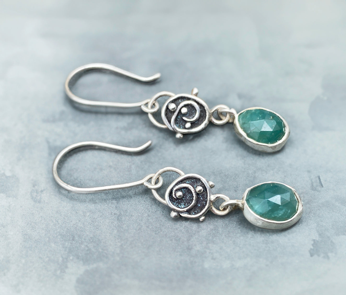 Sterling Silver Tidepool Design with Rosecut Grandiderite