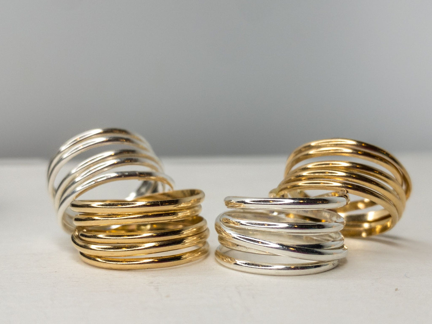 14K Gold Fill and Sterling Silver Wrap Ring