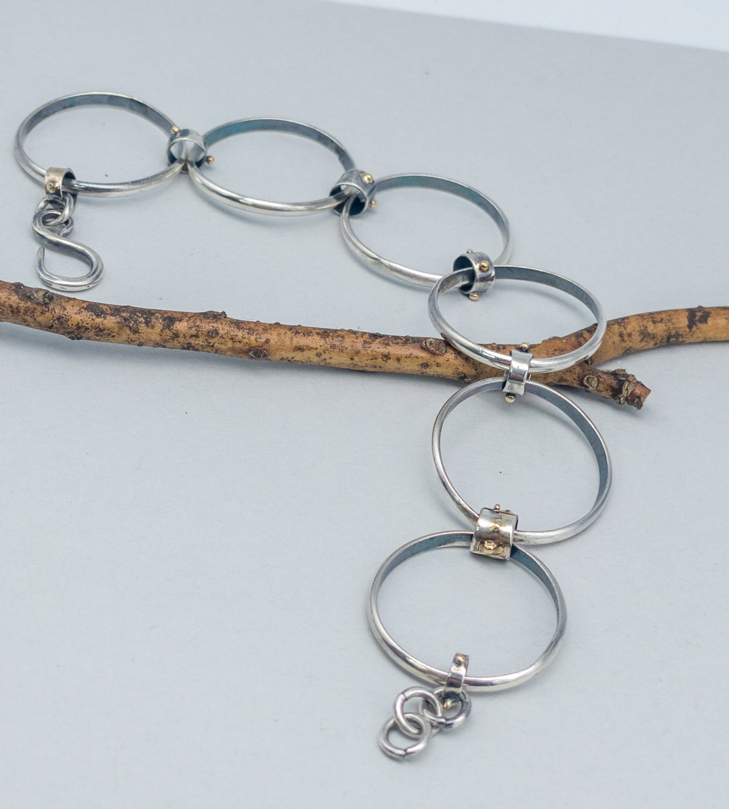 Chain Bracelet 14k Gold and Silver