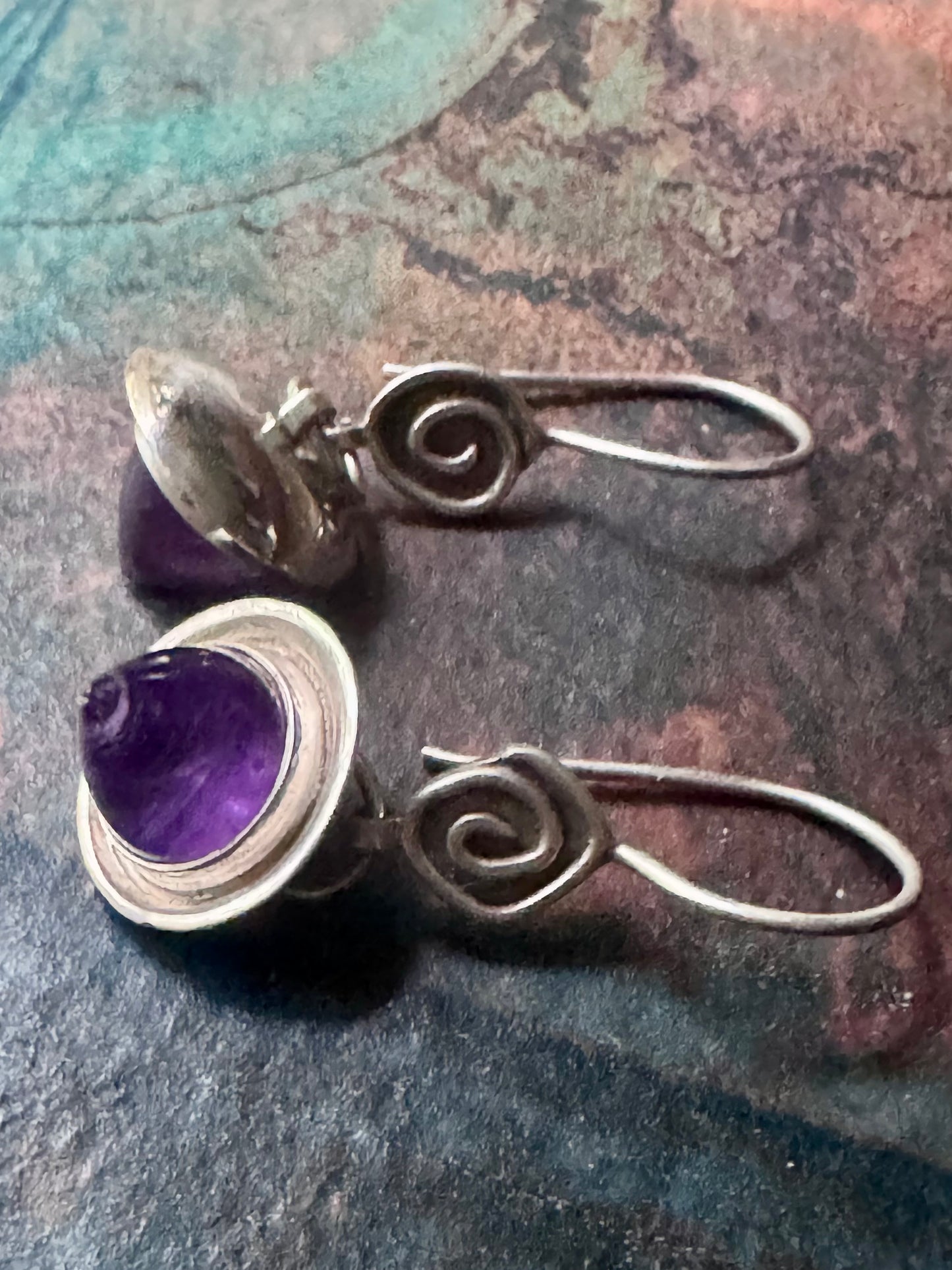 Vessel Amethyst Tide Pool Sterling Silver Drop Earrings
