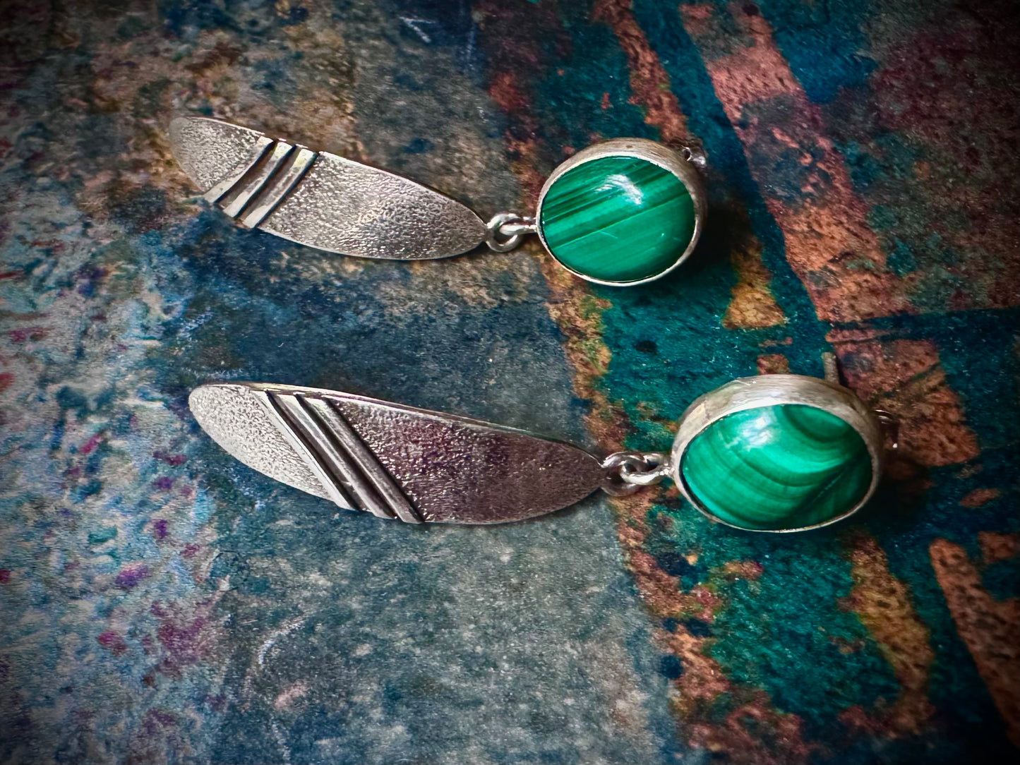 Malachite Drop Earrings