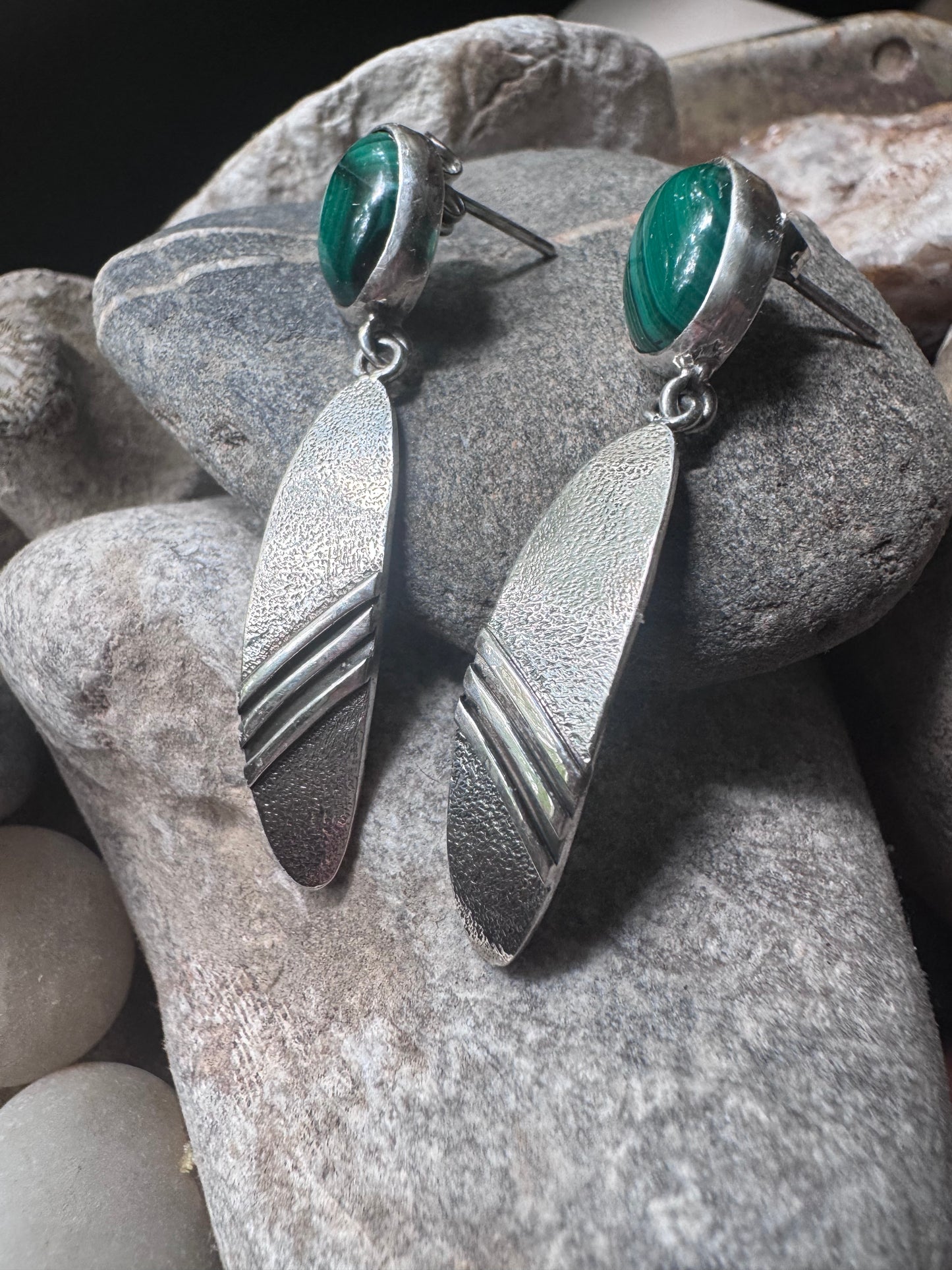 Malachite Drop Earrings