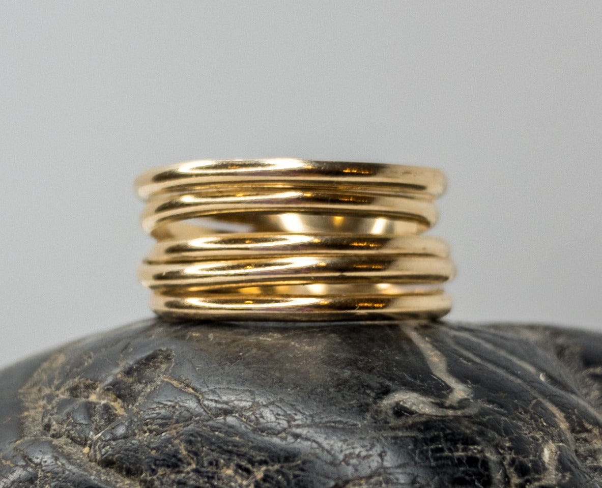 14K Gold Fill and Sterling Silver Wrap Ring