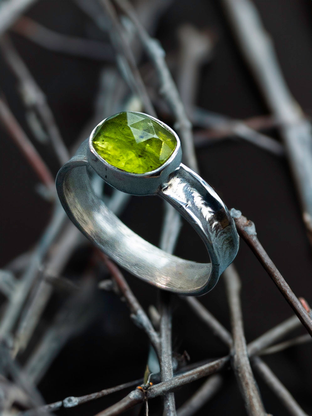 Peridot Sterling Silver Ring