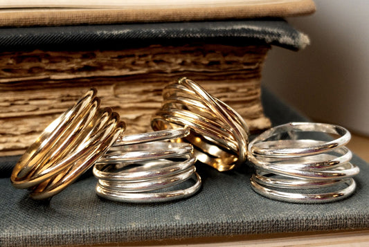 14K Gold Fill and Sterling Silver Wrap Ring